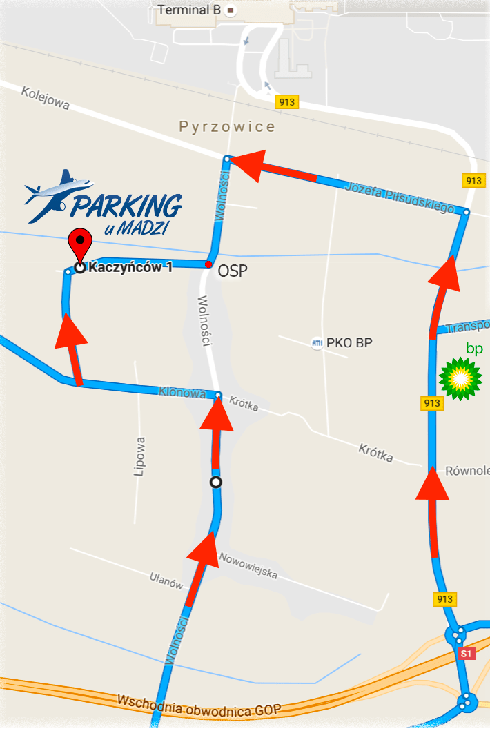 Zdjecie nr 3 parkingu U Madzi przy lotnisku Katowice-Pyrzowice
