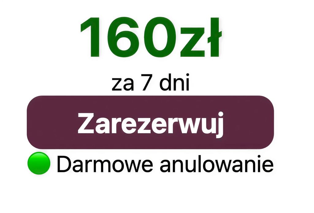Przycisk Zarezerwuj z opcją darmowego anulowania